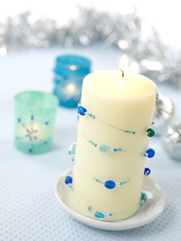 Beaded Candles & Votive Holders Beaded Candles & Votive Holders