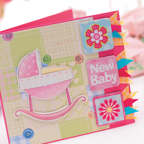 Little Girl New Baby Card Little Girl New Baby Card
