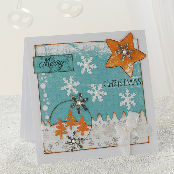 Joy Festive Blue Christmas Card Joy Festive Blue Christmas Card