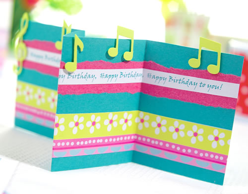 Concertina Fold Music Themed Card Concertina Fold Music Themed Card