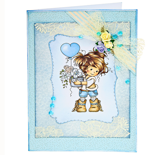Childs Girly Topper Birthday Card Childs Girly Topper Birthday Card
