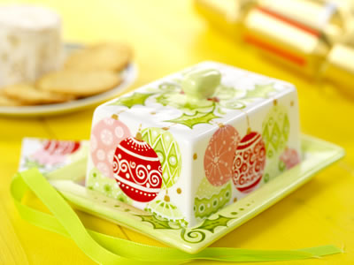 Painted Festive Ceramic Dish Painted Festive Ceramic Dish