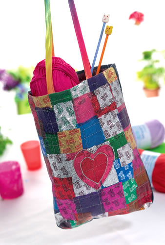 Stitched Upcycled Sweet Wrapper Bag Stitched Upcycled Sweet Wrapper Bag