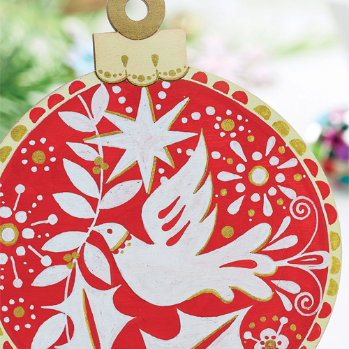 Pen Painted Wooden Blank Christmas Decorations Pen Painted Wooden Blank Christmas Decorations