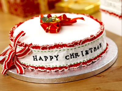 Stitched Traditional Christmas Cake Band & Card Stitched Traditional Christmas Cake Band & Card