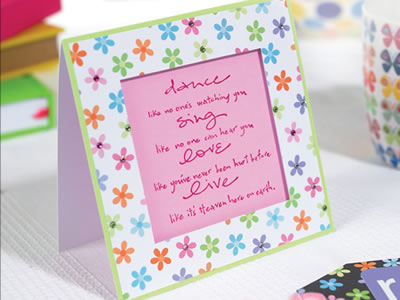 Embossed Sentiment Aperture Card Embossed Sentiment Aperture Card