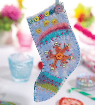 Needle Felted Christmas Stocking Needle Felted Christmas Stocking