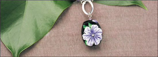 Polymer Clay Victorian Floral Necklace Free Project Polymer Clay Victorian Floral Necklace Free Project