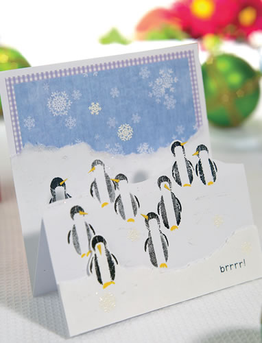 Penguin Christmas Step Card Penguin Christmas Step Card