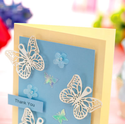 Butterfly Wedding Thank You Card Butterfly Wedding Thank You Card