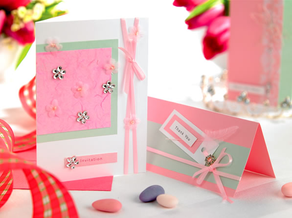 Simple Diamanté Feather Thank You Cards Simple Diamanté Feather Thank You Cards