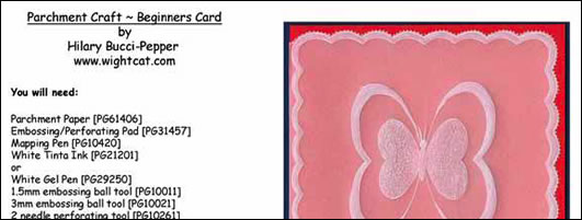Parchment Craft Butterfly Card Free Project Parchment Craft Butterfly Card Free Project