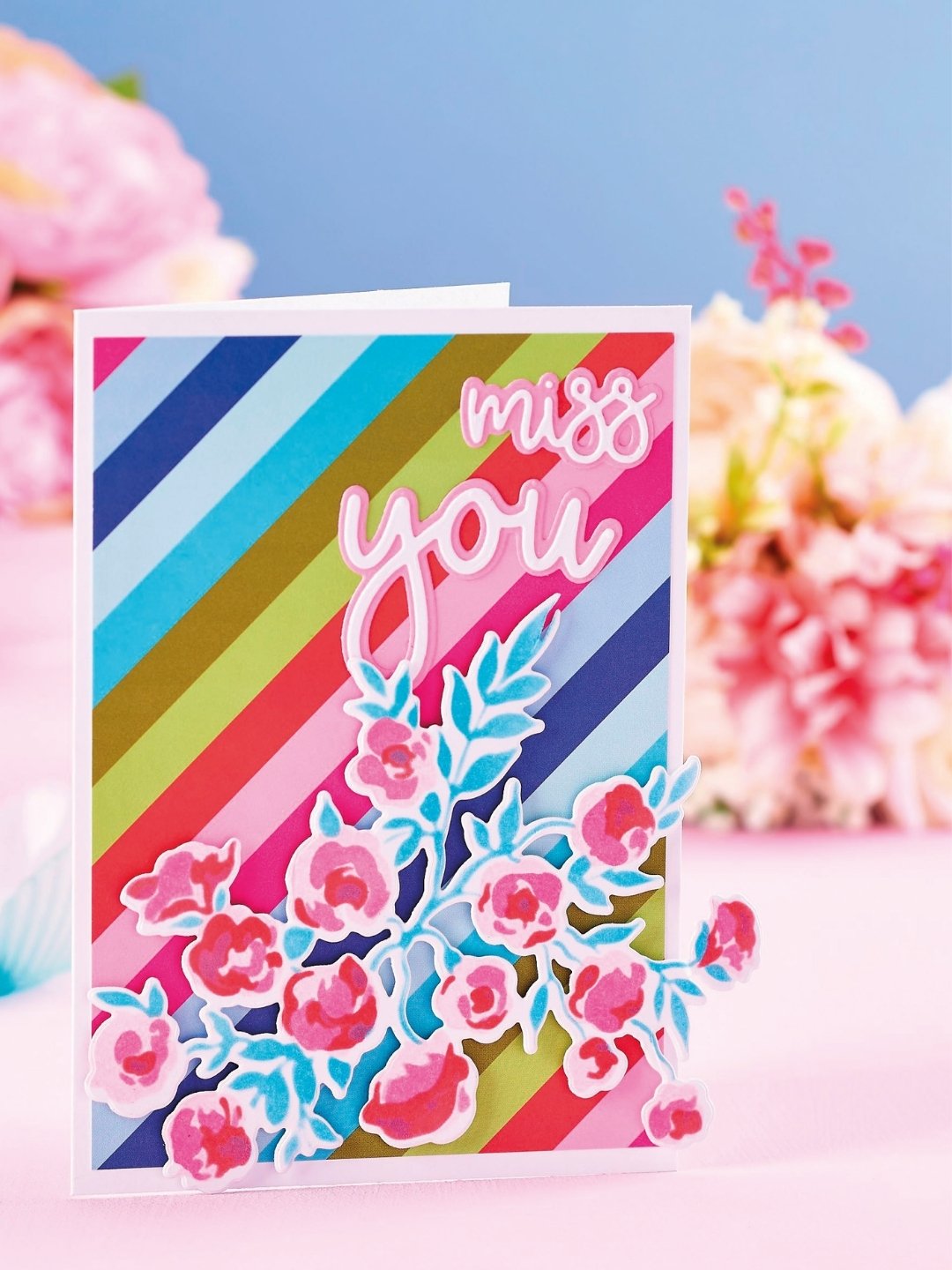 Simple Stencilled Florals Card Simple Stencilled Florals Card