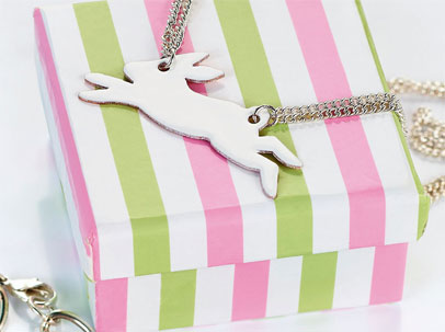 Enamelled Bunny Charm Pendant Enamelled Bunny Charm Pendant