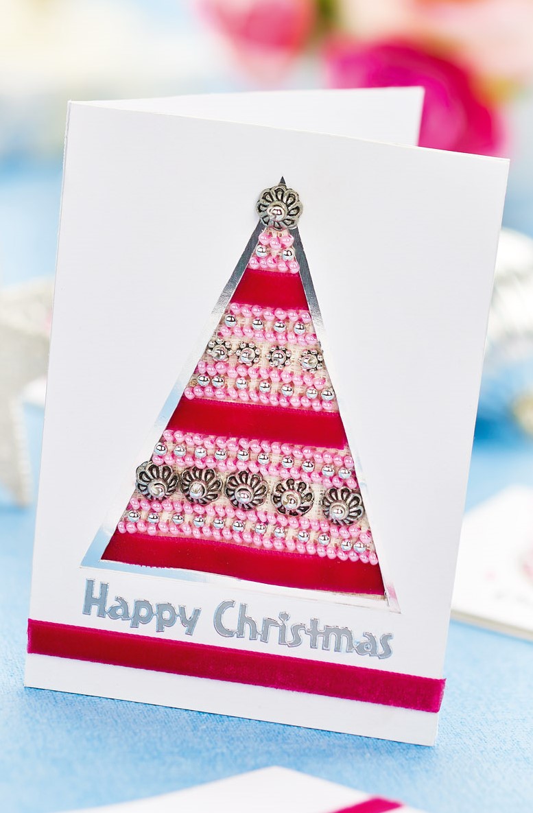 Beaded Cross-stitch Christmas Cards Beaded Cross-stitch Christmas Cards
