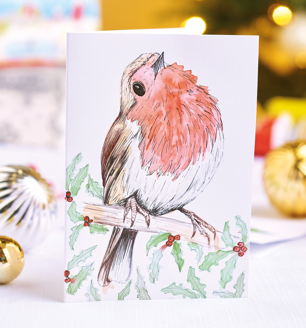 Easy Christmas Watercolour Illustrations with uni-PIN Easy Christmas Watercolour Illustrations with uni-PIN