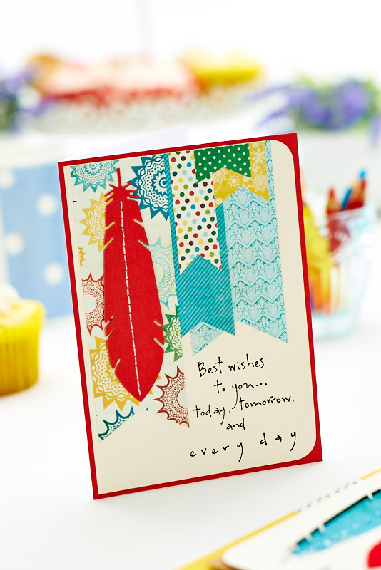 Textured Feathers Card Textured Feathers Card