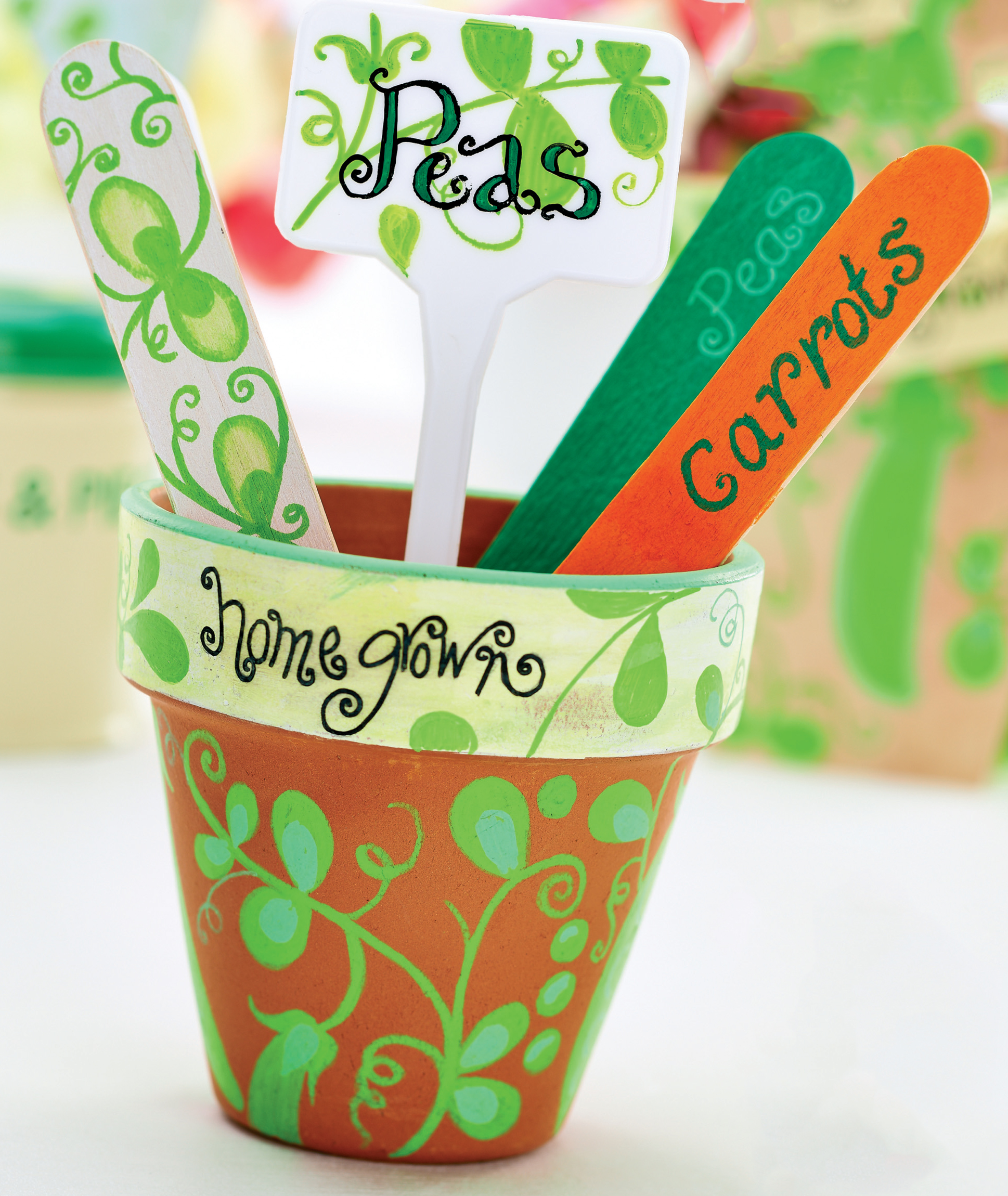 Decorated Plant Pot Decorated Plant Pot