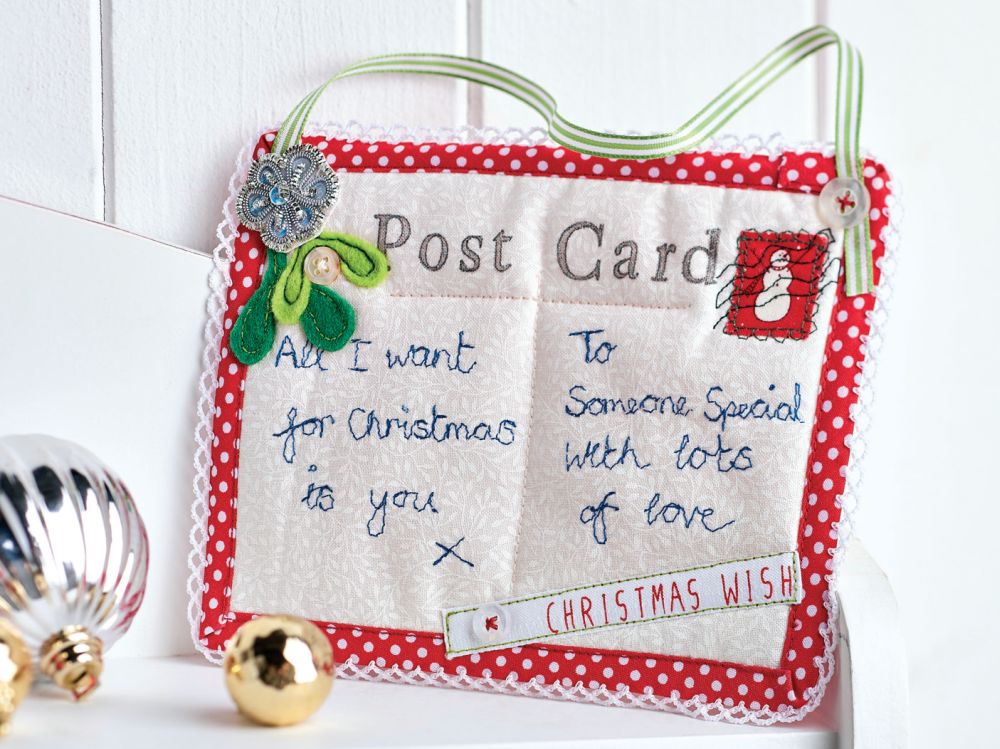 Fabric Christmas Postcards Fabric Christmas Postcards
