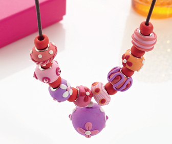 Polymer Clay Charm Beads Necklace Polymer Clay Charm Beads Necklace