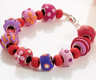 Polymer Clay Charm Beads Bracelet Polymer Clay Charm Beads Bracelet