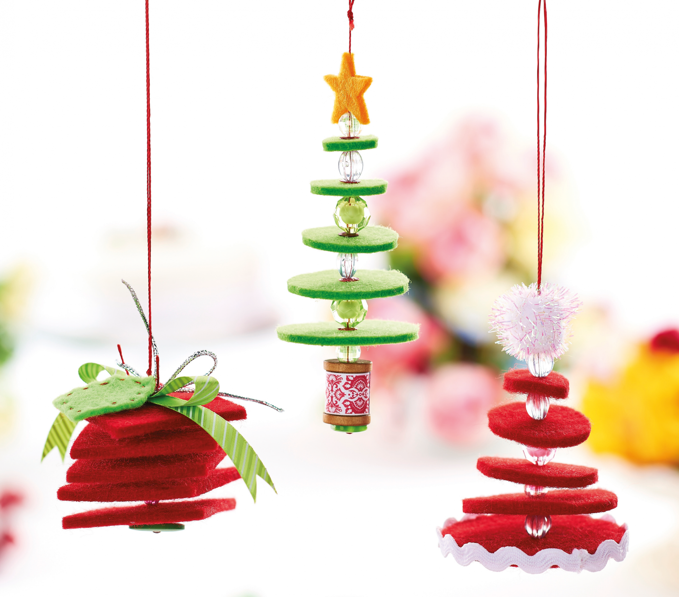 Hanging Felt Christmas Decorations Hanging Felt Christmas Decorations