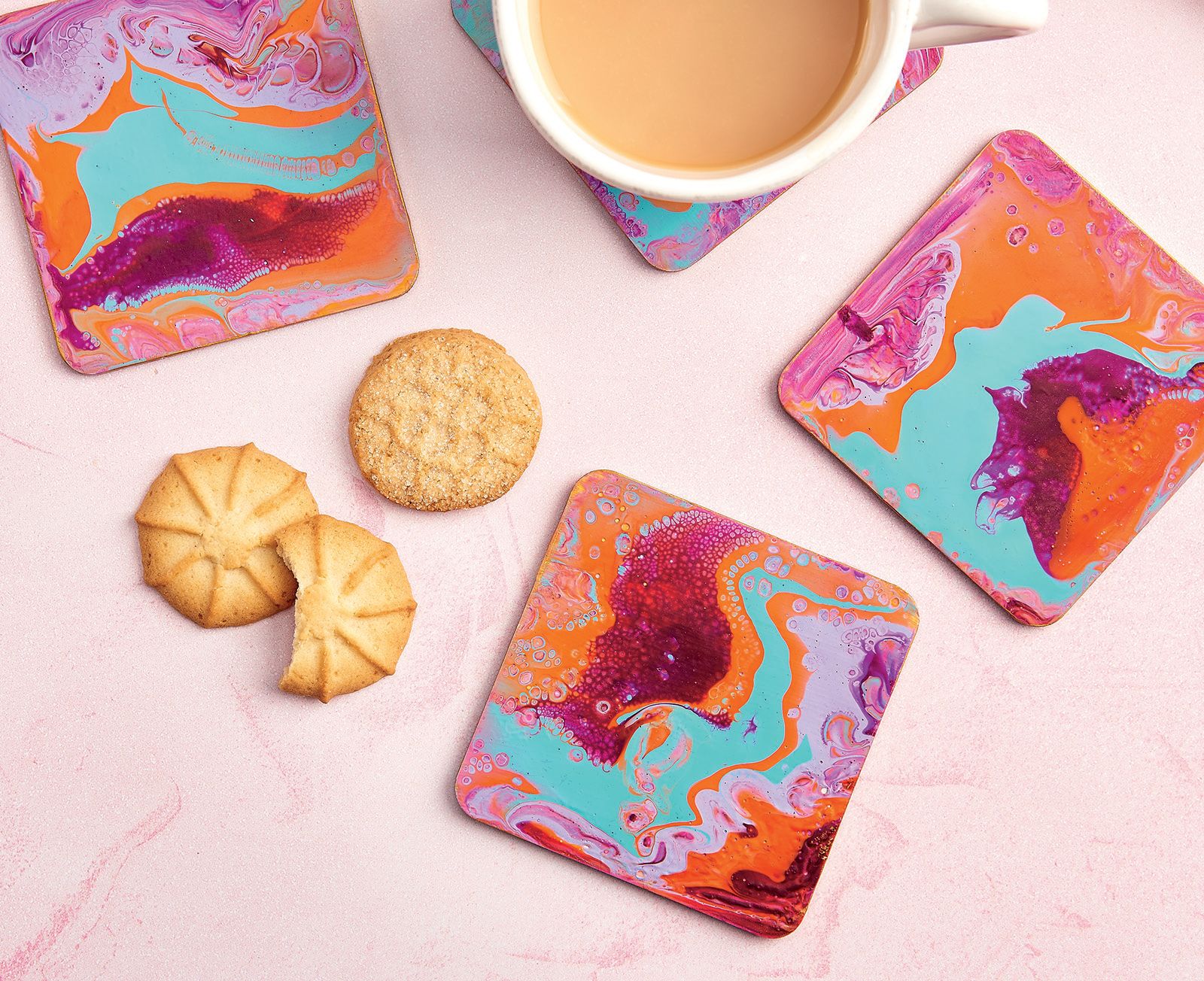 Beginner Paint Pouring Coasters Beginner Paint Pouring Coasters