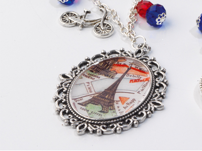 Paris in Spring Oval Necklace Paris in Spring Oval Necklace
