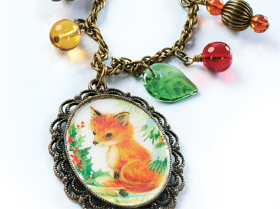 Vintage Christmas Fox Necklace Vintage Christmas Fox Necklace