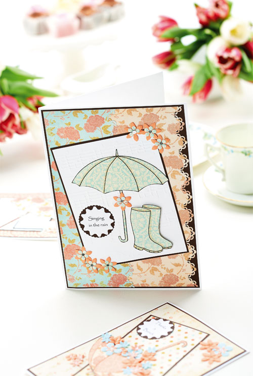 Embossed & Die-Cut Wellie Themed Greeting Cards Embossed & Die-Cut Wellie Themed Greeting Cards