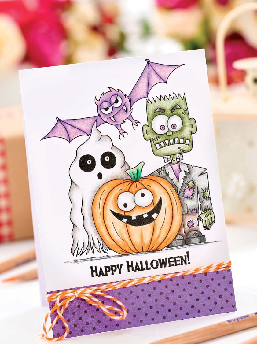 Colour a Spooky Halloween Card Colour a Spooky Halloween Card