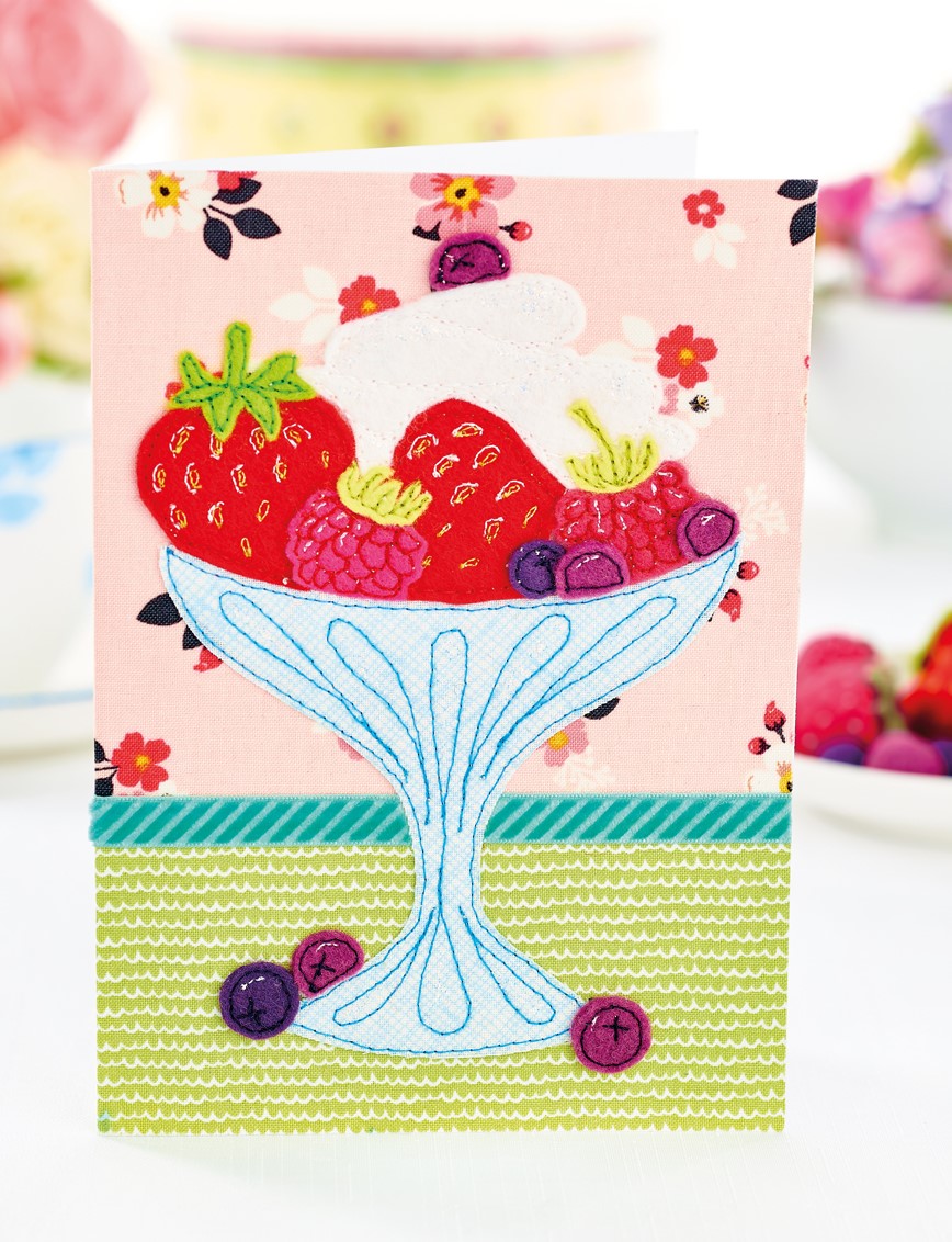 Summer Berry Card and Felt Fruits Summer Berry Card and Felt Fruits